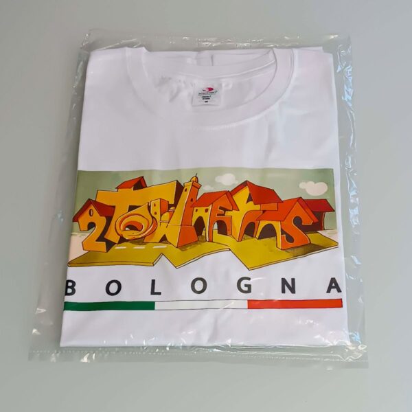 T-Shirt maniche corte 2Towers Bologna › Bianca - immagine 2